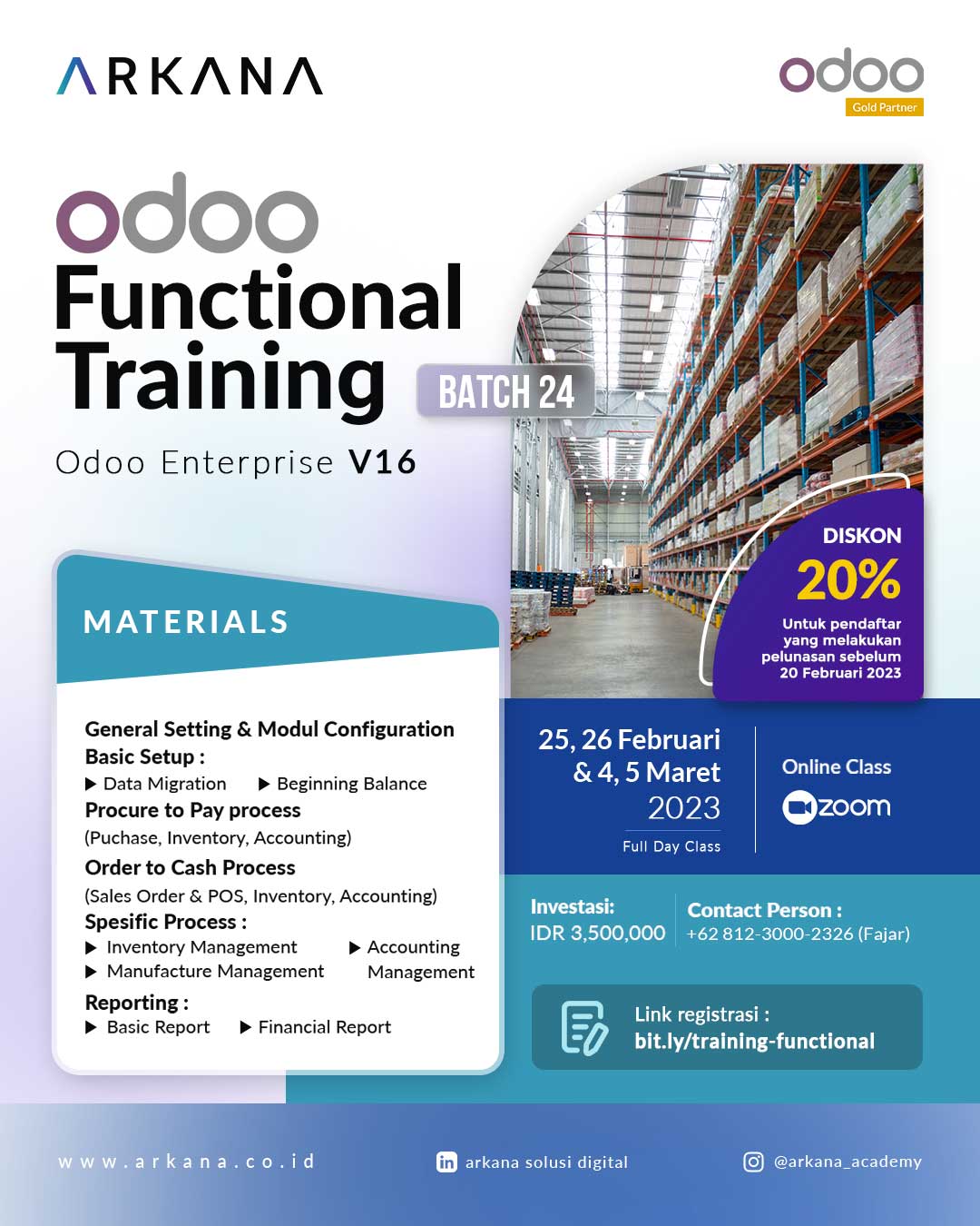 Training Odoo Jakarta Indonesia